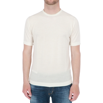 18 gauge openwork T-shirt superfine 140'2 merino wool