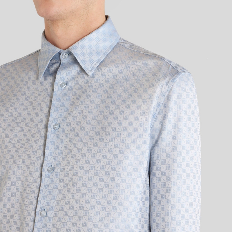 Camicia in cotone stampa cravatteria