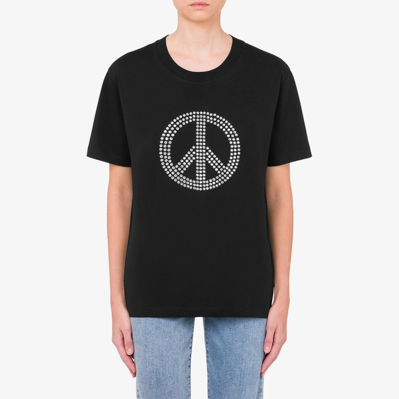 T-SHIRT IN JERSEY PEACE SYMBOL