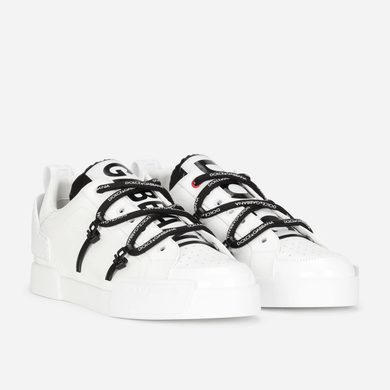 Portofino sneaker in calfskin and patent leather