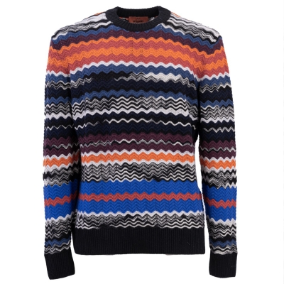 Zigzag knitted pullover