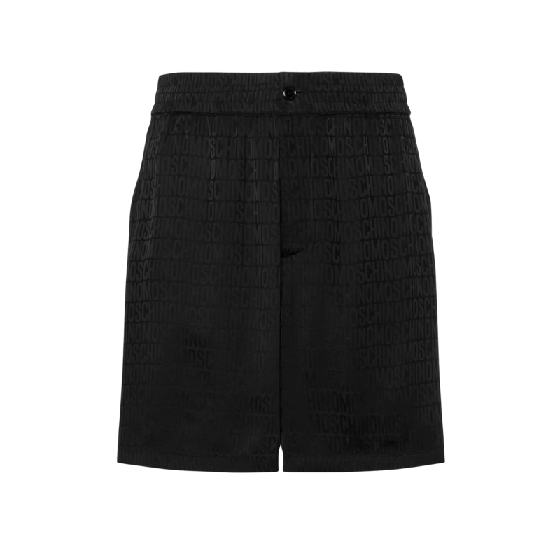 Bermuda shorts in allover jacquard twill