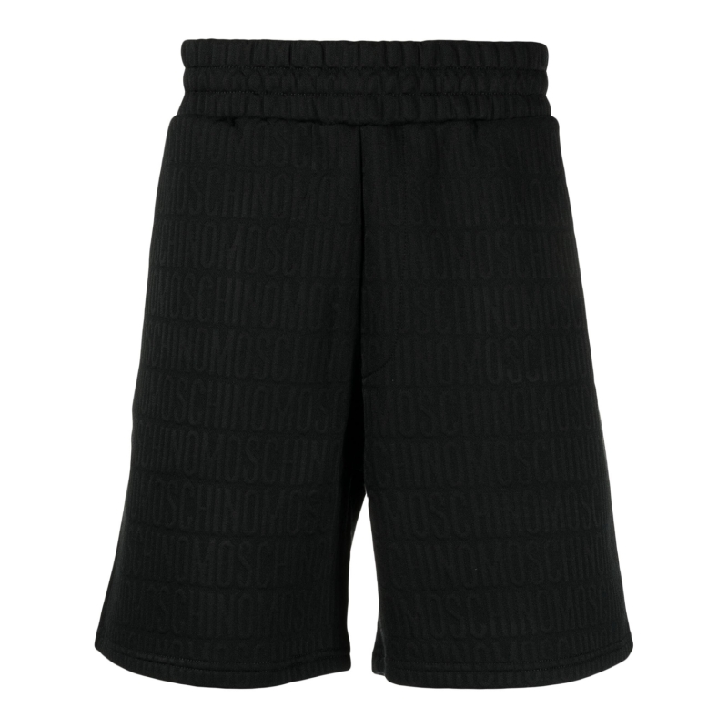 Sporty shorts with all-over jacquard pattern
