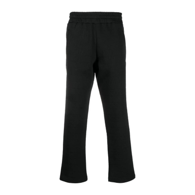 Stretch trousers with allover jacquard pattern