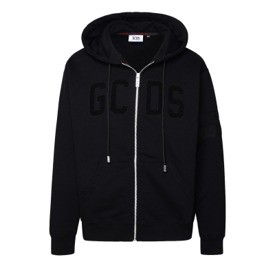 Zipped hoodie with grosgrain band