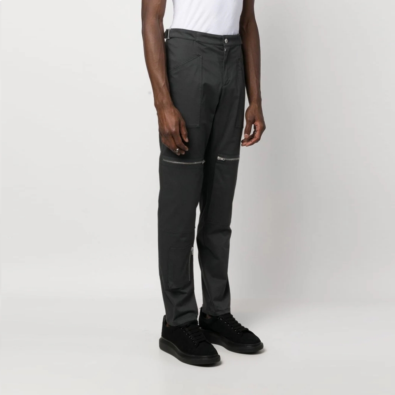 Slim trousers with zips