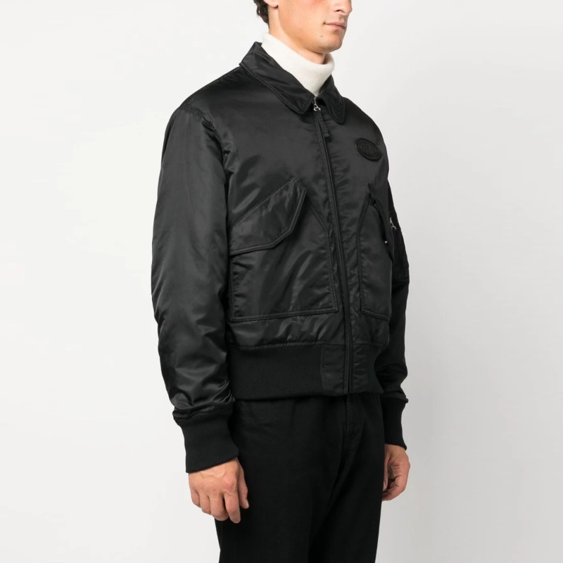 Bomber jacket with applications