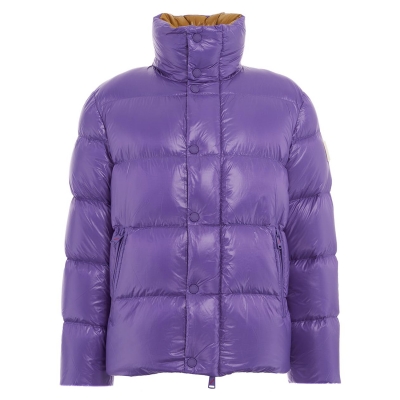 Purple Chamonix quilted down jacket
