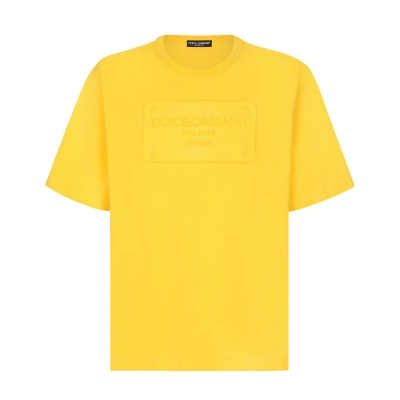 T-shirt in cotone con logo in rilievo