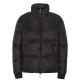 Reversible full zip down jacket in all-over signature logo jacquard nylon