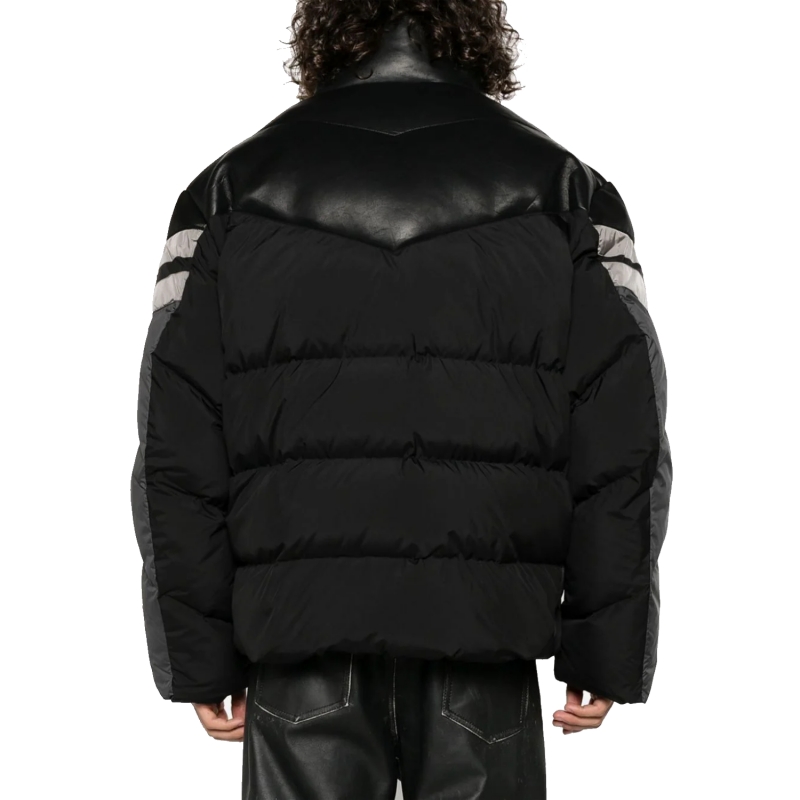 Down jacket with inserts