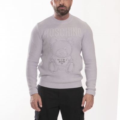SWEATER WITH TEDDY BEAR IN RELIEF