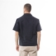 Short-sleeved bowling shirt in chevron cotton blend