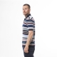 Short-sleeved polo shirt in zig zag cotton knit