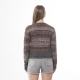 Short mesh cardigan with sequins